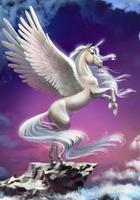 Pegasus Licorne denteux Affiche