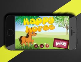 jumping happy horse Affiche