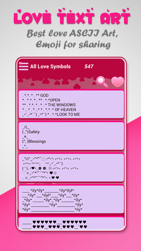 Love Symbol - Love Text Art APK 1.0.1 for Android – Download Love Symbol - Love  Text Art APK Latest Version from APKFab.com