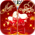 Happy Valentine Day Zip Lock icône