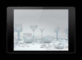 3D Broken Glass LWP Affiche