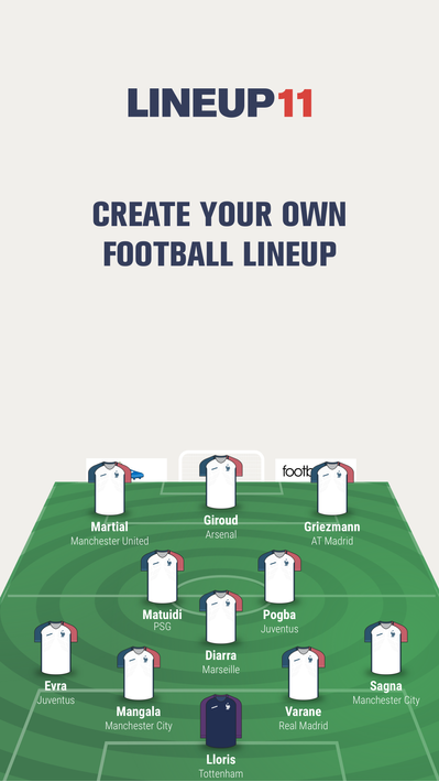 Lineup11- Football Line-up poster