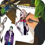 how to draw suicide squad