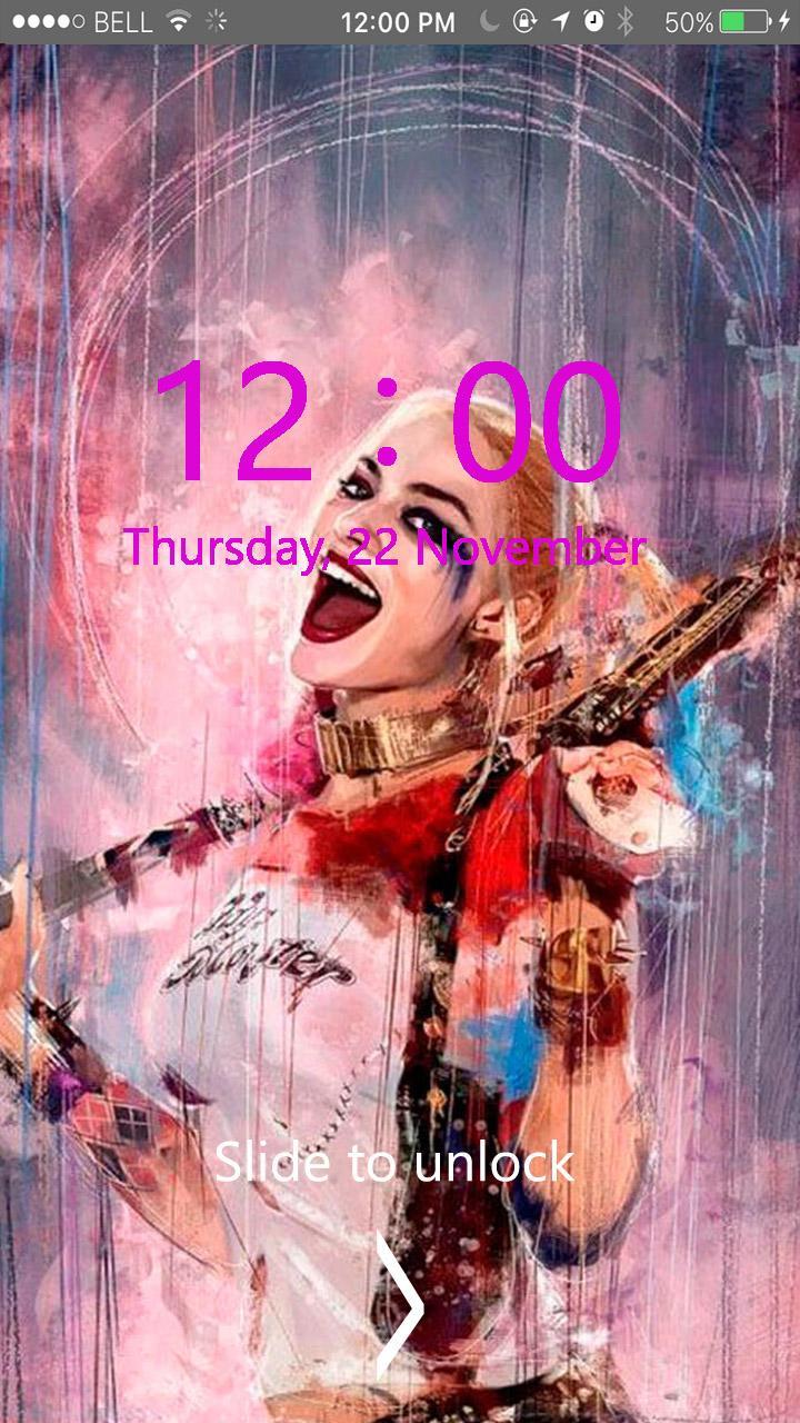 Harley Quinn Lock Screen HD Wallpaper APK per Android Download Harley Quinn Lock Screen HD Wallpaper APK per Android Download
