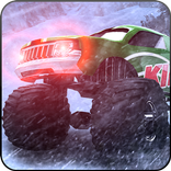 Monster Truck Snowfall Driving