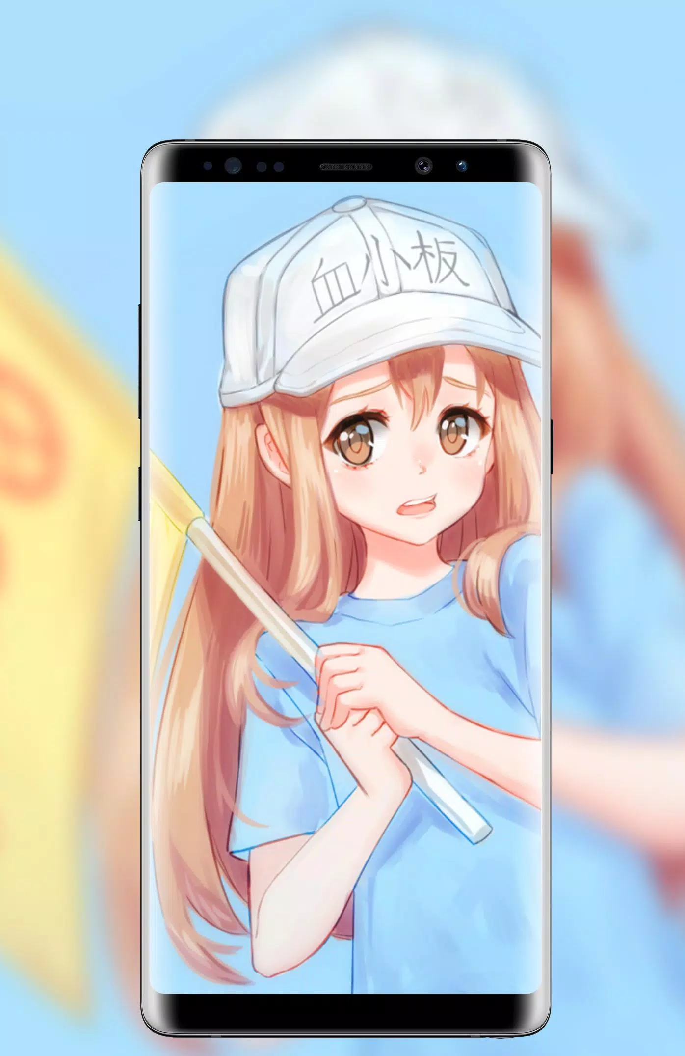 Plaqueta Hataraku, anime, celula, chan, girl, hataraku, loli, plaqueta,  saibou, HD phone wallpaper