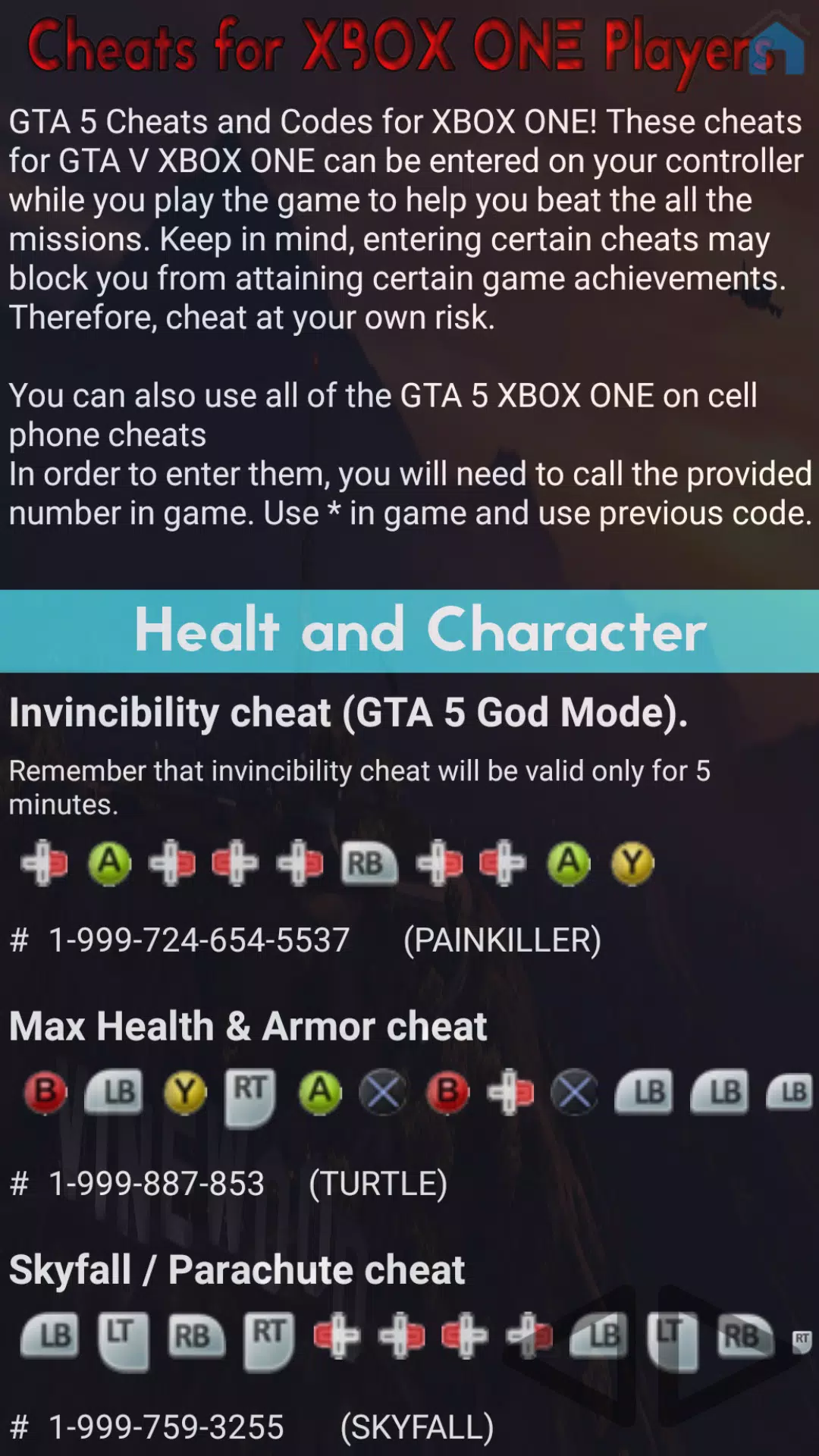 Parachute Cheat Code — GTA 5 