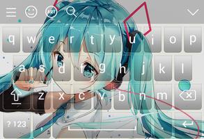 Hatsune Miku Keyboard Themes capture d'écran 3
