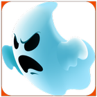 Ghost in a haunted house icon