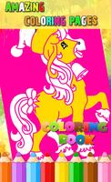 Unicorn Ponny Coloring Book Cartaz