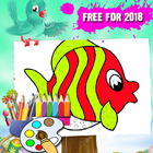 Coloring Pages For Fish Cartoon icon