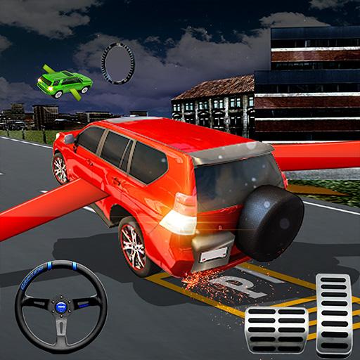 Fliegen-Auto-Spiel - Prado-Auto-Parken-Spiele 3D