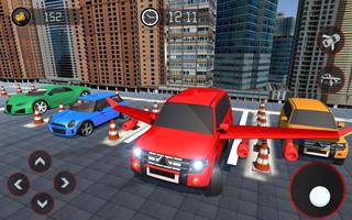 फ्लाइंग कार गेम - प्राडो कार पार्किंग गेम्स 3 डी पोस्टर