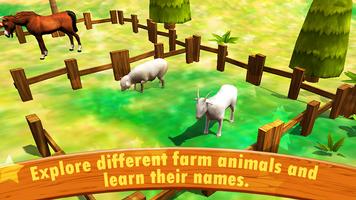 Village Farm Animals Kids Game capture d'écran 1