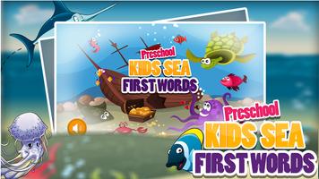 Vorschule Kids Sea First Words Plakat