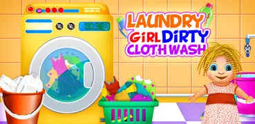Laundry Girl Dirty Cloth Wash