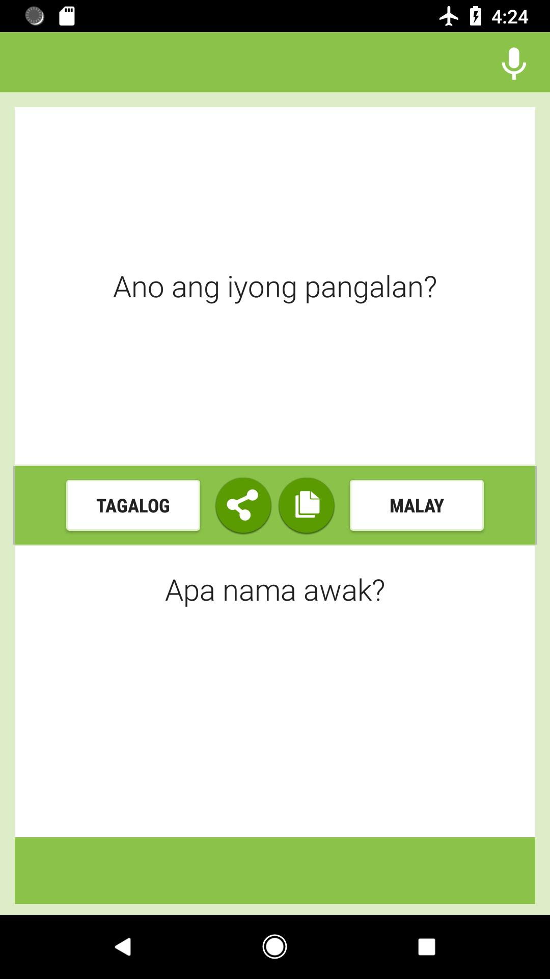 Translate to tagalog