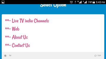 Live TV India Channels & Movie syot layar 1