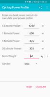 Cycling Power Profile poster
