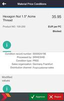 SAP Price Change Approvals screenshot 2