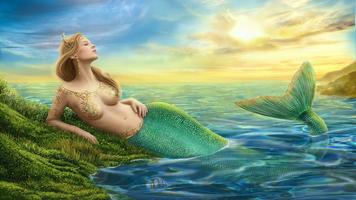 Mermaid Girl Wallpaper HD ภาพหน้าจอ 1