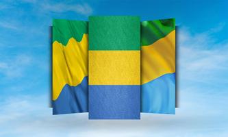 Gabon Flag Wallpaper تصوير الشاشة 1