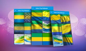 Gabon Flag Wallpaper ภาพหน้าจอ 2