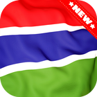 Gambia Flag Wallpaper icône