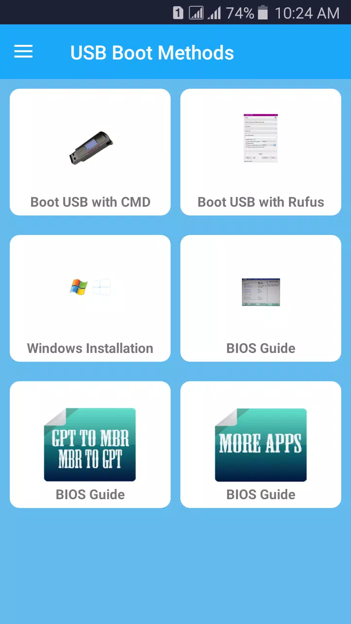 Bootable USB Methods ISO To USB Bootable SD Card APK للاندرويد تنزيل