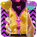 Glitter zipper lock screen APK