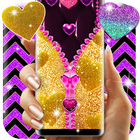 Glitter zipper lock screen ícone