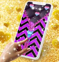 Glitter zipper lock screen Cartaz