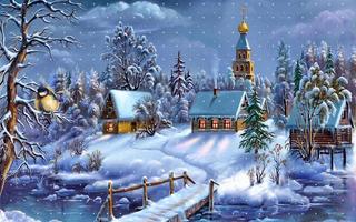 Christmas Snow Wallpaper syot layar 1