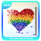 3D Purple Butterfly Theme icon