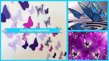 3D Purple Butterfly Theme screenshot 3