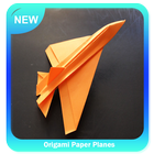 Avions en papier origami icône