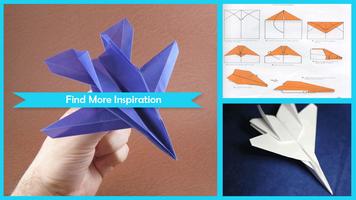 Avions en papier origami Affiche