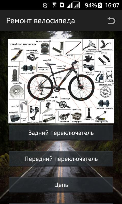 Приложение для велосипеда