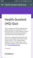 Health Quiz Affiche