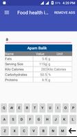 Food Health Calculator capture d'écran 2