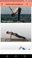 Healthy back and straight posture exercises captura de pantalla 1