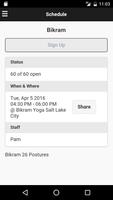 Bikram Yoga SLC تصوير الشاشة 1