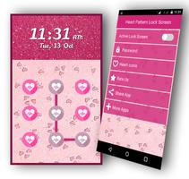 Heart Pattern Lock Screen Affiche