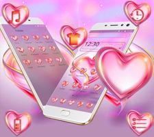 Pink Crystal Heart Theme screenshot 1