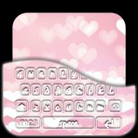 Heart Shade Pink Emoji Keyboard Poster