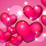 hearts pink wallpaper আইকন