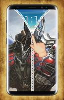 Optimus Prime Zipper Lock Screen captura de pantalla 2
