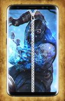 Kombat Sub Zero Zipper Lock Screen poster