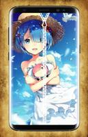 Rem Zipper Lock Screen Affiche