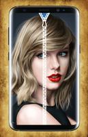 Taylor Swift Zipper Lock Screen Plakat